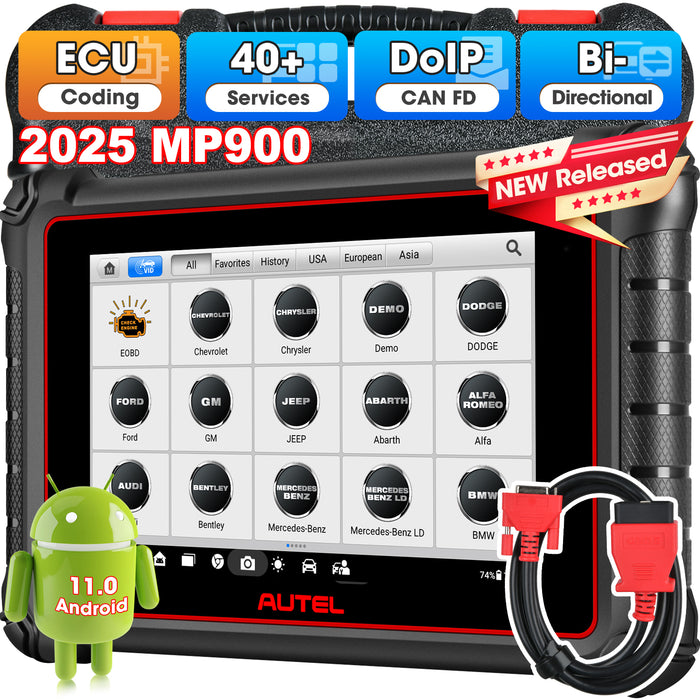 【2025 Nouvelle 】Autel Maxipro MP900 Scanner de diagnostic丨système complet multimarque Android 11丨40+ services丨codage ECU丨multilingue