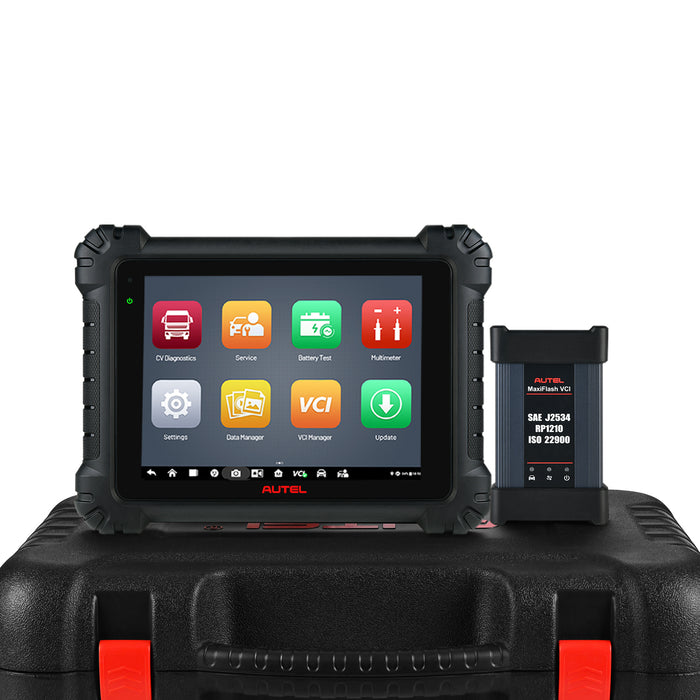 Autel MaxiSys MS909CV Diagnosis Scanner For Heavy-duty Trucks and Commercial Vehicle /J2534 ECU Re-Programming & Coding/ 64+ services/OE-Level Full System /Global Version Multi-language