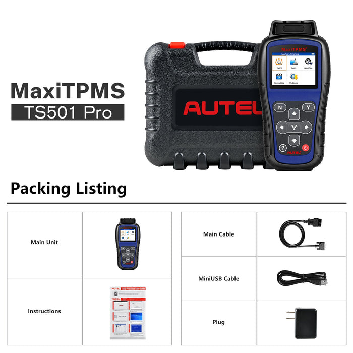 【2024 le plus récent】Autel MaxiTPMS TS501 Pro Outil TPMS professionnel丨Réapprendre/activer les capteurs丨Programmer MX-Sensors丨Diagnostic complet du système TPMS丨Mise à jour gratuite à vie