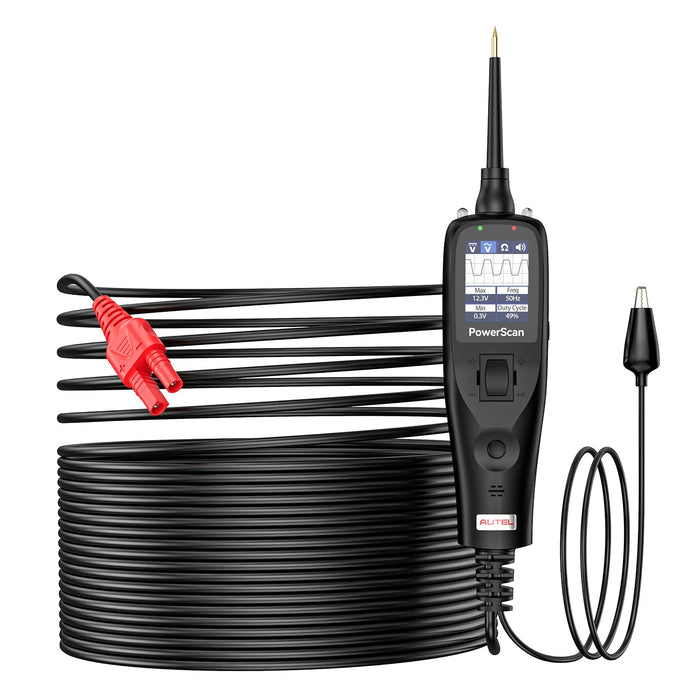 Autel PowerScan PS100 Color Black  Automotive Circuit Tester Universal 12V/24V Power Circuit Probe Tool 20ft Extension Cable