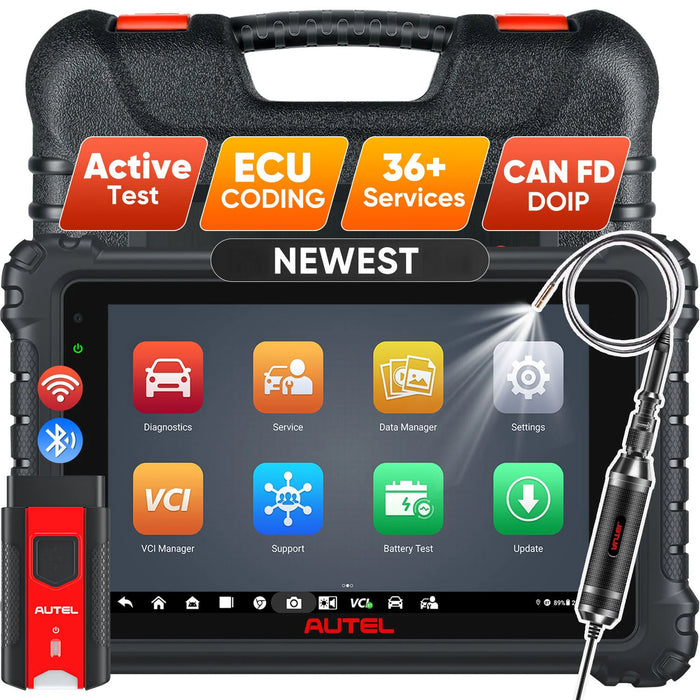 Autel MaxiCOM MK906S Pro | Mise à niveau du MS906BT/MK906BT | Codage avancé de l'ECU | Contrôle bidirectionnel | 36+ prestations | Tous les systèmes de niveau OE | Multilingue