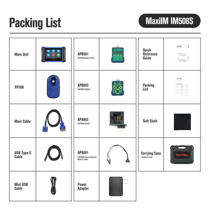 Autel MaxiIM IM508S| Outil de programmation de porte-clés | Ajouter des clés | Toutes les clés perdues | Tous les diagnostics du système | 28+ services |Multilingue
