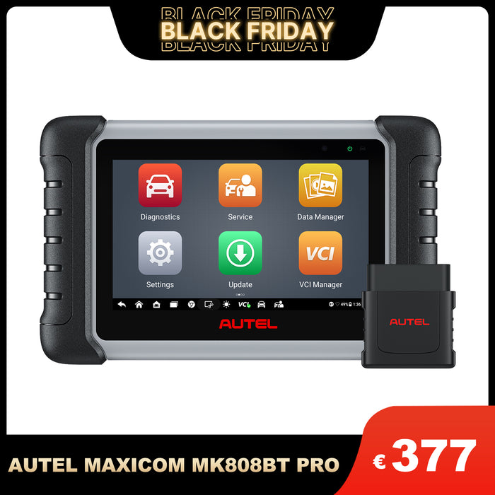 【Actions UE】Autel MaxiCOM MK808BT Pro Bluetooth Diagnostic | Tous les systèmes  | 37+ prestations | ABS/Oil Reset/EPB/SAS/DPF/BMS/Injector Coding| Multilingue