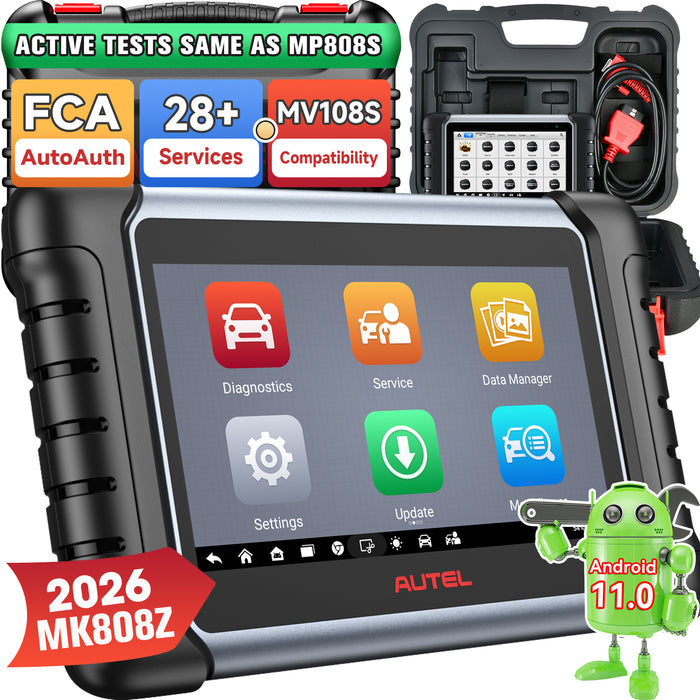 Autel MaxiCOM MK808Z丨Scanner de diagnostic// Contrôle bidirectionnel / Tous systèmes de niveau OE / Service de réinitialisation 28+ / Version mondiale multilingue