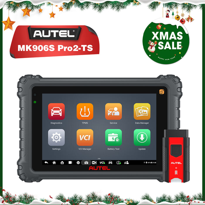 Autel MaxiCOM MK906S Pro2-TS | Service TPMS complet | Mise à niveau du MS906TS | Codage avancé de l'ECU | Contrôle bidirectionnel | 36+ prestations | Tous les systèmes de niveau OE | Multilingue