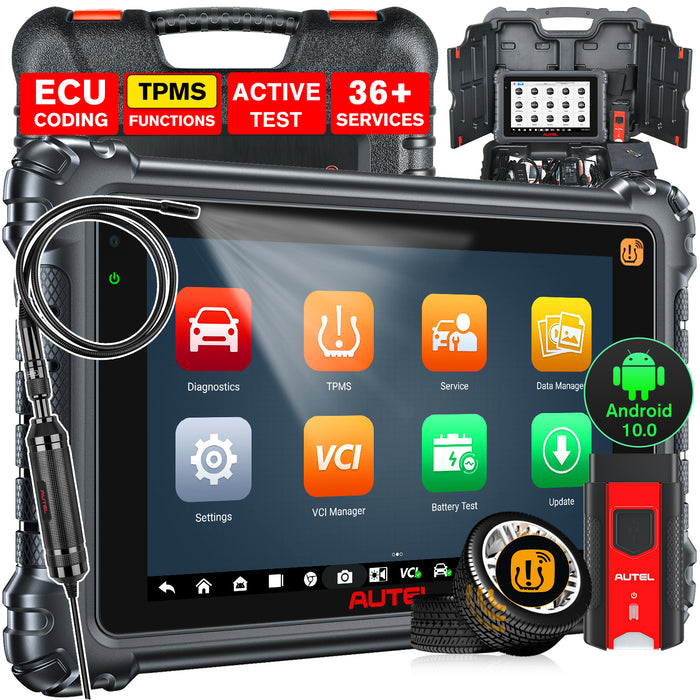 Autel MaxiCOM MK906 Pro-TS | Service TPMS complet | Mise à niveau du MS906TS | Codage avancé de l'ECU | Contrôle bidirectionnel | 36+ prestations | Tous les systèmes de niveau OE | Multilingue