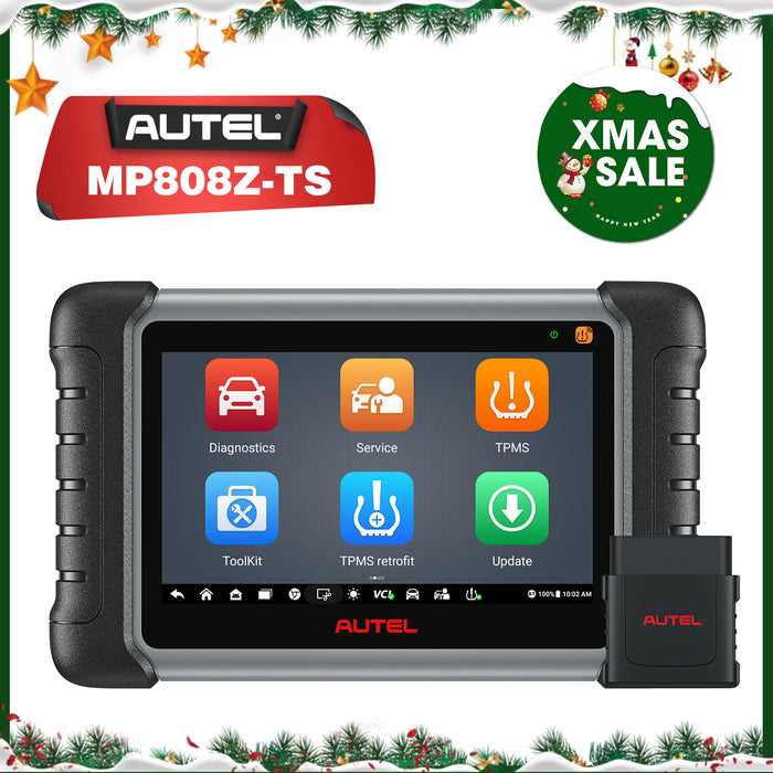 【Mise à jour 2 ans】Autel MaxiPro MP808Z-TS丨Scanner TPMS et diagnostic 2 en 1丨TPMS Relearn/Replaced/Programmer MX-Sensor丨Codage ECU丨Contrôle bidirectionnel丨Système complet multimarque丨30+Reset Service丨Multi-language