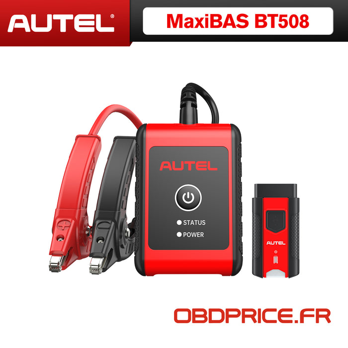 Autel MaxiBAS BT508 Testeur de batterie de voiture , analyseur de système de démarrage et de charge automobile, pour appareils iOS et Android