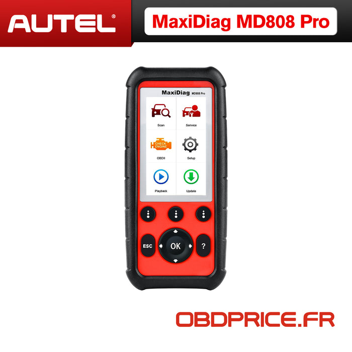 Autel MaxiDiag MD808 Pro OBD2 Scanner | Diagnostic complet du système | La plupart des 7 fonctions de réinitialisation spéciales
