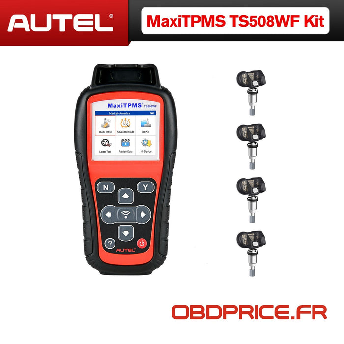 Autel MaxiTPMS TS508WF Kit| Avec 4 capteurs Autel MX | 4 façons de programmer les MX-Sensors | 3 façons de réapprendre les capteurs OEM | Mode rapide/avancé