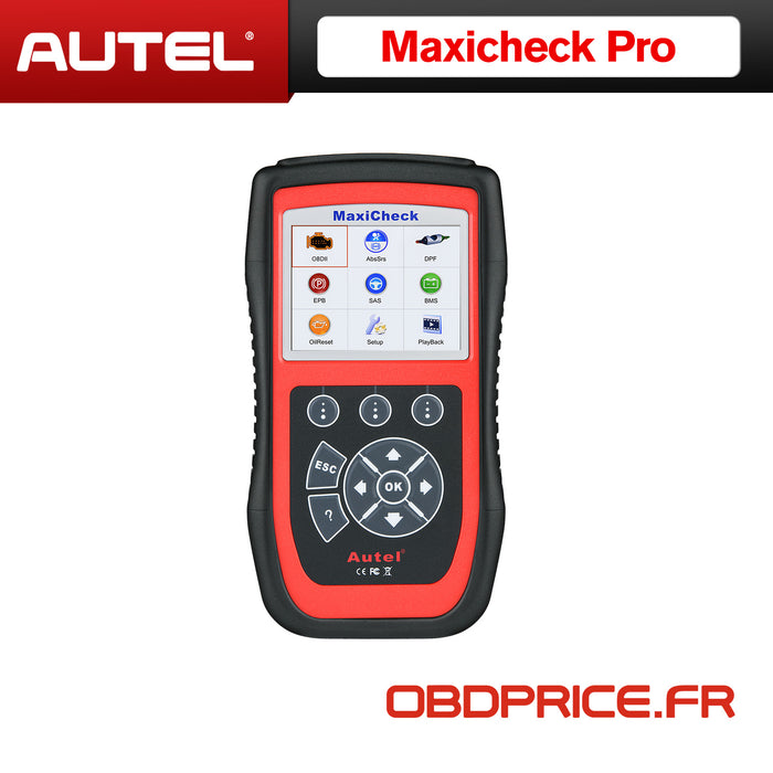 Autel Maxicheck Pro | Lecteur de codes de scanner OBD2 | Saignement ABS | Réinitialisation de l'huile/SRS/EPB/SAS/BMS/SAS/DPF