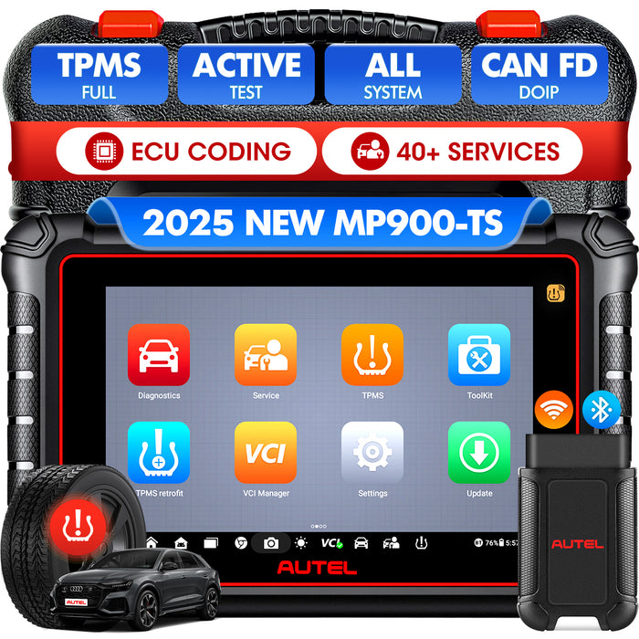 Autel Maxipro MP900TS Scanner丨outil de réapprentissage/ programmation TPMS丨Android 11 40+ services de réinitialisation丨contrôle bidirectionnel