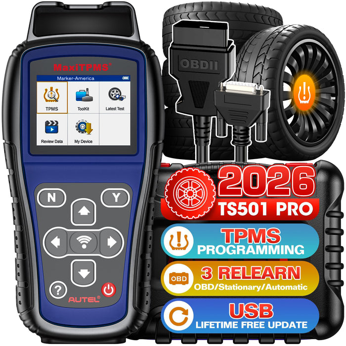 Autel MaxiTPMS TS501 Pro丨Outil TPMS professionnel丨Réapprendre/activer les capteurs丨Programmer MX-Sensors丨Diagnostic complet du système TPMS丨Mise à jour gratuite à vie