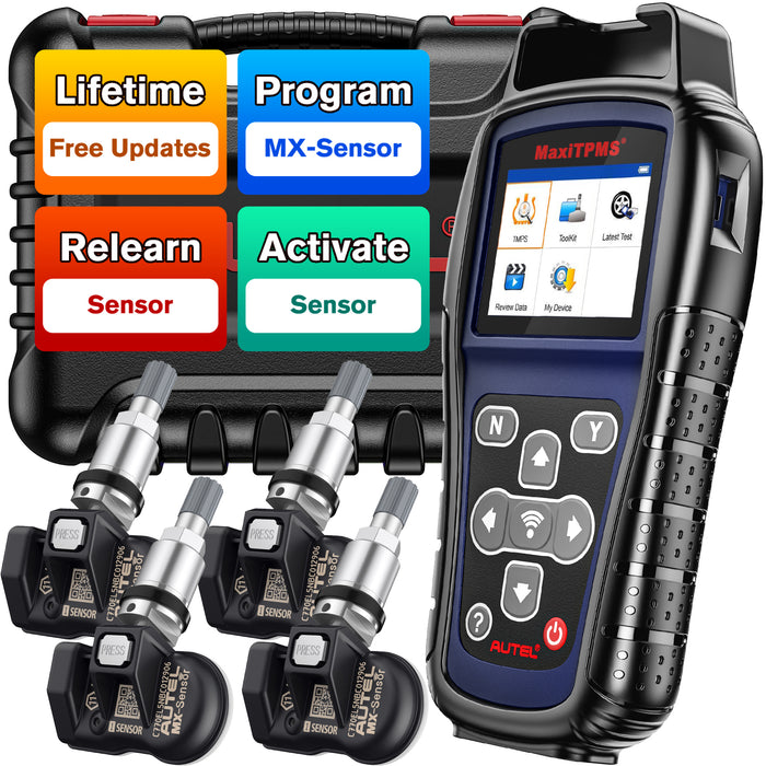 Autel MaxiTPMS TS501 Pro Outil TPMS professionnel丨Réapprendre/activer les capteurs丨Programmer MX-Sensors丨Diagnostic complet du système TPMS丨Mise à jour gratuite à vie