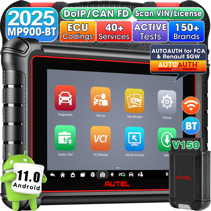 【2025 Nouvelle】Autel Maxipro MP900BT OBD II Scanner de diagnostic丨écran de 8 pouces/codage ECU avancé丨contrôle bidirectionnel丨système multimarque丨40+ services multilingue