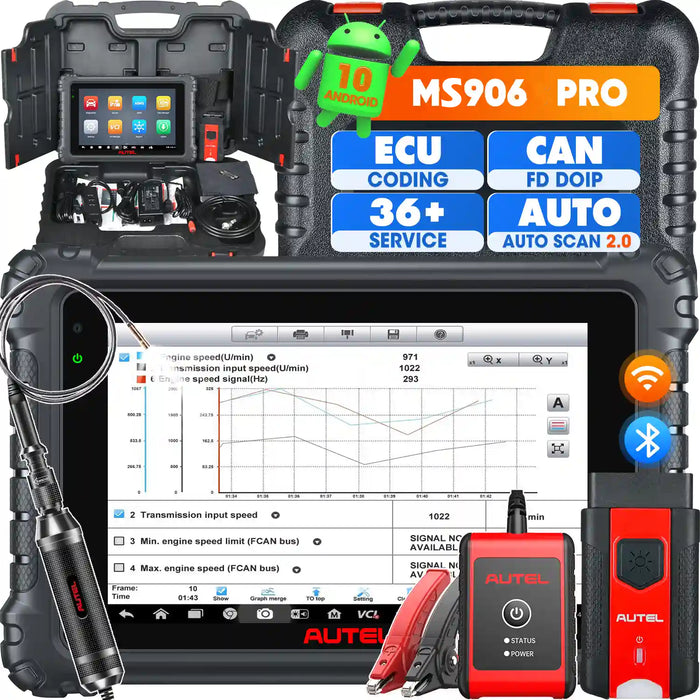 Autel MaxiSys MS906 Pro| Codage avancé de l'ECU | Contrôle bidirectionnel| 36+ Services | Tous les systèmes |Multilingue