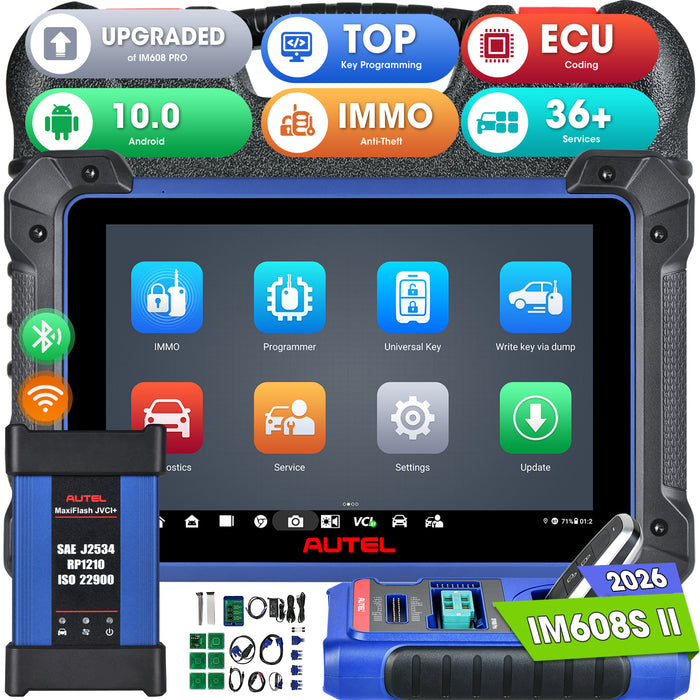 Autel MaxiIM IM608S II|Outil de programmation de clé | Ajouter des clés | Toutes les clés perdues | Lire le mot de passe | Apprentissage à distance | 37+ services| Multilingue