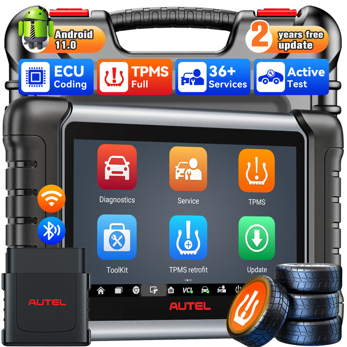 【2 Years Update】Autel MaxiPro MP808Z-TS 2-in-1 TPMS and Diagnosis Scanner丨TPMS Relearn/Replaced/Programmer MX-Sensor丨ECU-Coding丨Bi-Directional Control丨Multi-brand Full System丨30+Reset Service丨Multi-language