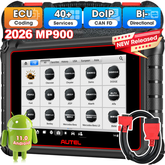 Autel Maxipro MP900丨Scanner de diagnostic丨système complet multimarque Android 11丨40+ services丨codage ECU丨multilingue