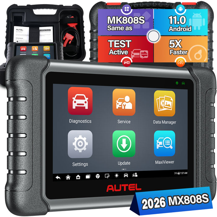 Autel MaxiCheck MX808S|identique au MK808S/MK808Z contrôle bidirectionnel| Diagnostic de niveau OE |Tous les systèmes |28+ services|Multilingue