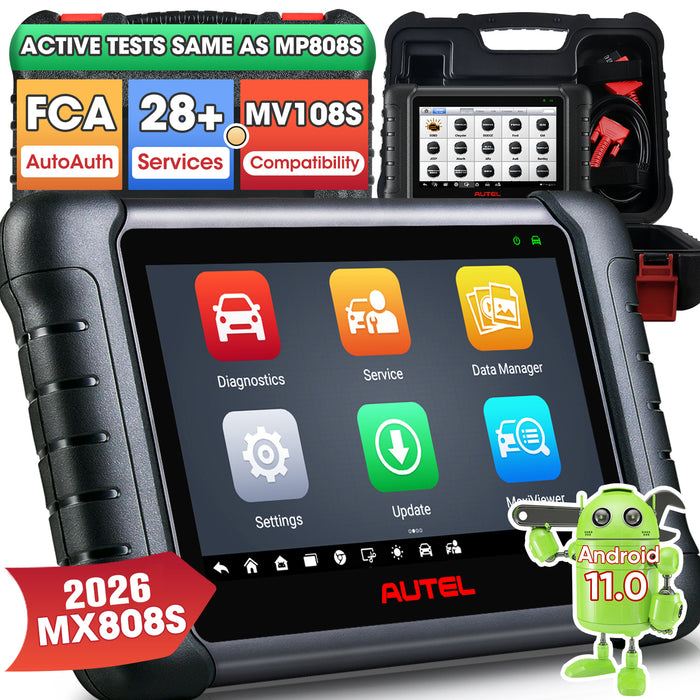 Autel MaxiCheck MX808S|  Scanner de diagnostic contrôle bidirectionnel| Tous les systèmes | Identique au MK808S MK808Z | 28+ services de réinitialisation | Multilingue