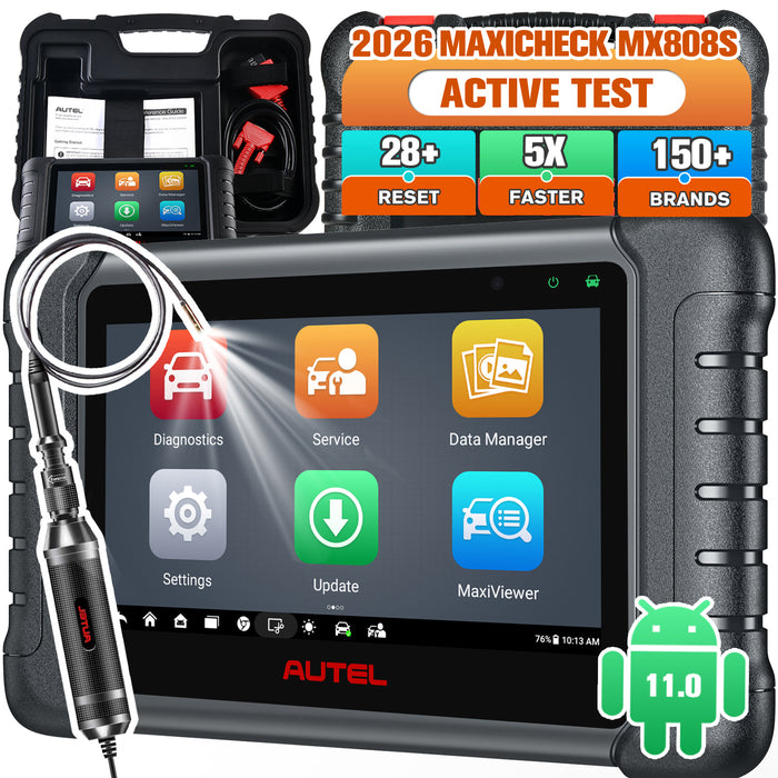 Autel MaxiCheck MX808S|identique au MK808S/MK808Z contrôle bidirectionnel| Diagnostic de niveau OE |Tous les systèmes |28+ services|Multilingue