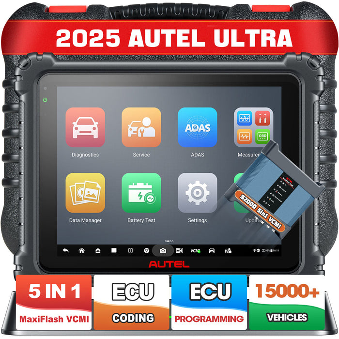 Autel MaxiSys Ultra | Meilleur outil d'analyse de diagnostic intelligent | Programmation du ECU J2534 | 40+ services | Module VCMI 5-en-1 | Test actif | Mise à niveau du MS909/MS919 | Anglais uniquement