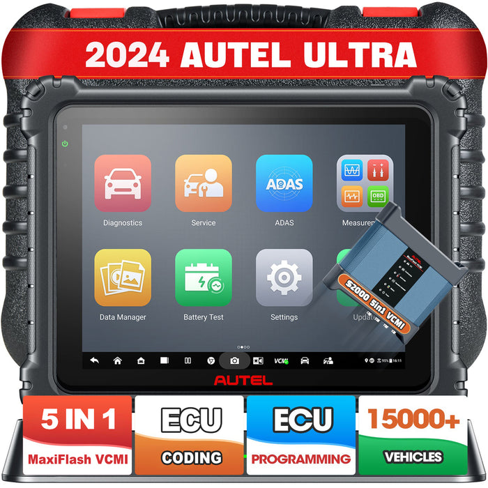 Autel MaxiSys Ultra | Meilleur outil d'analyse de diagnostic intelligent | Programmation du ECU J2534 | 40+ services | Module VCMI 5-en-1 | Test actif | Mise à niveau du MS909/MS919 | Anglais uniquement