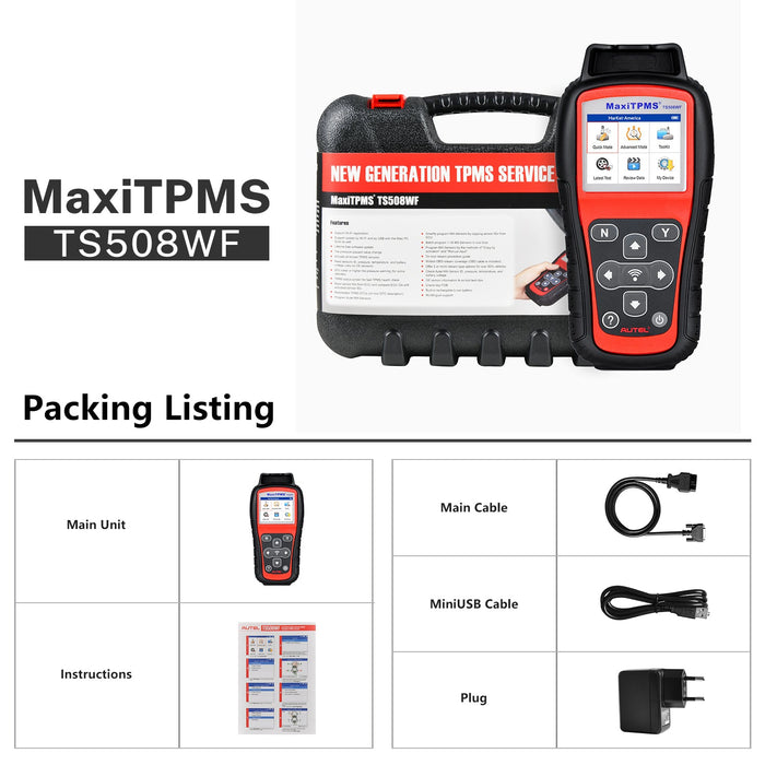 Autel MaxiTPMS TS508WF TPMS Wifi Outil de réapprentissage | 4 façons de programmer les MX-Sensors | 3 façons de réapprendre les capteurs OEM | Mode rapide/avancé