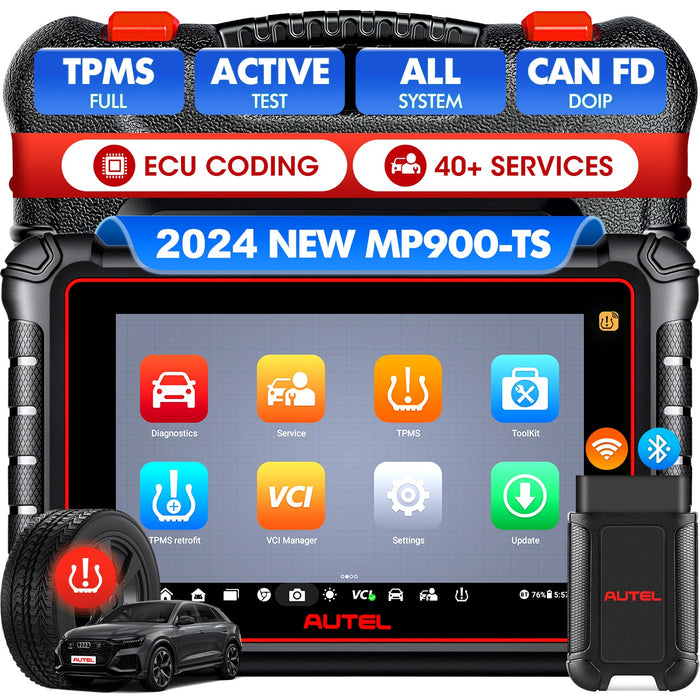【2024 plus récent】Autel Maxipro MP900TS Scanner丨outil de réapprentissage/ programmation TPMS丨Android 11 40+ services de réinitialisation丨contrôle bidirectionnel