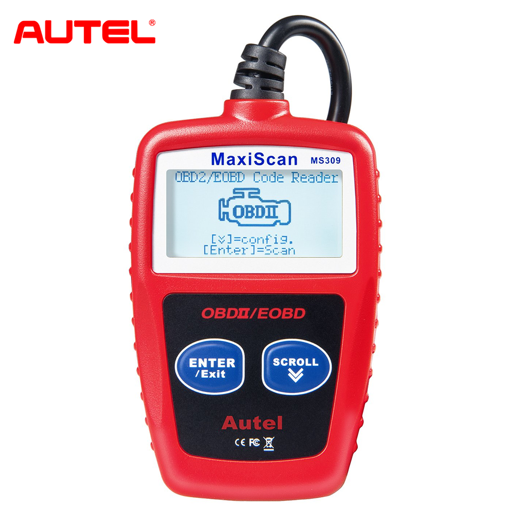 MaxiScan MS309 Lecteur Code OBD2 - Scanner Diagnostic Moteur, Efface Codes, I/M Readiness, Données Figées